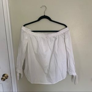 Abercrombie & Fitch Off Shoulder Tie Top